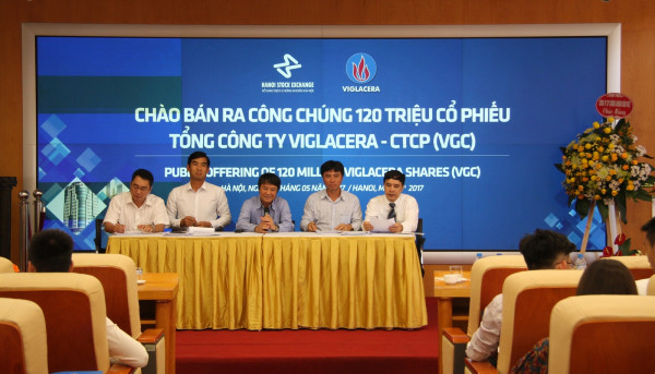 Viglacera chào bán 120 triệu cổ phiếu VGC tại Hà Nội